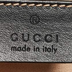 Pre Owned حقيبة كتف غوتشي جي جي مارمونت جلد ماتيلاسيه أحمر صغيرة