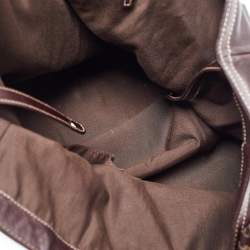 Pre Owned Gucci Brown Leather Large Britt Tote