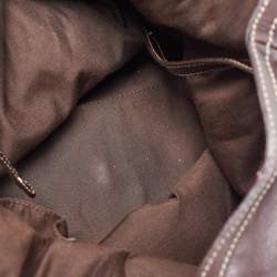 Pre Owned Gucci Brown Leather Large Britt Tote