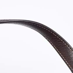 Pre Owned Gucci Brown Leather Large Britt Tote