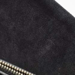 Pre Owned Gucci Black/Beige GG Supreme Canvas and Suede Medium Dionysus Shoulder Bag