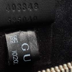 Pre Owned Gucci Black/Beige GG Supreme Canvas and Suede Medium Dionysus Shoulder Bag