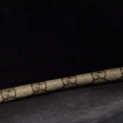 Pre Owned Gucci Black/Beige GG Supreme Canvas and Suede Medium Dionysus Shoulder Bag