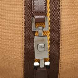 Pre Owned Gucci Brown Canvas and Leather Jackie O Hobo