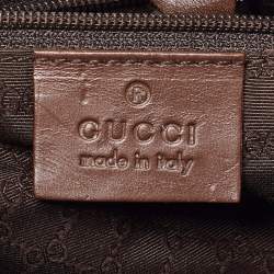 Pre Owned Gucci Brown Canvas and Leather Jackie O Hobo