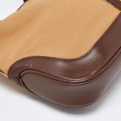 Pre Owned Gucci Brown Canvas and Leather Jackie O Hobo