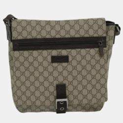 Gucci Beige Canvas GG Supreme shoulder bag