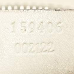 Pre Owned Gucci Beige/Off White GG Canvas and Leather Hobo