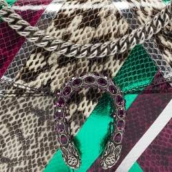 Pre Owned Gucci Multicolor Python Small Dionysus Crystals Shoulder Bag