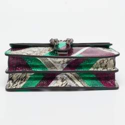 Pre Owned Gucci Multicolor Python Small Dionysus Crystals Shoulder Bag
