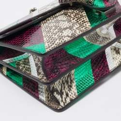 Pre Owned Gucci Multicolor Python Small Dionysus Crystals Shoulder Bag