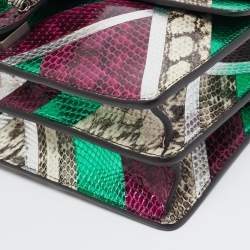 Pre Owned Gucci Multicolor Python Small Dionysus Crystals Shoulder Bag