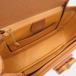 Gucci Brown Leather Small Bamboo Handle Bag