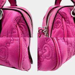 Gucci Pink Leather GG 'Love Parade' Matelassé Mini Bag w/ Strap