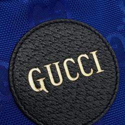 Gucci Blue/Black Econyl Nylon Monogram Off The Grid Shoulder Bag