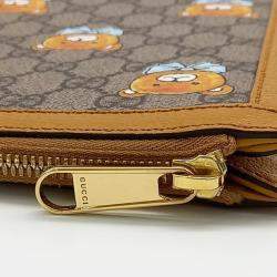 Gucci x KAI Beige Printed GG Coated Canvas Pouch 