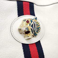 Pre Owned Gucci Rajah Tiger Head Shoulder Bag
