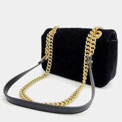 Pre Owned Gucci Matrasse Velvet Shoulder Bag
