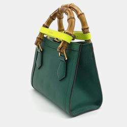 Gucci Green Leather Diana Tote Bag