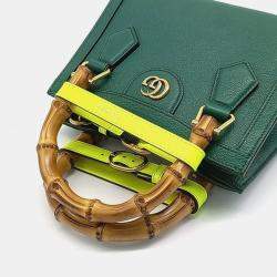 Gucci Green Leather Diana Tote Bag