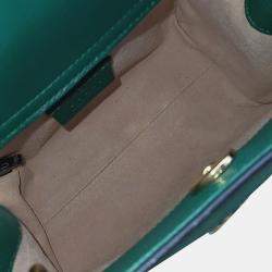 Gucci Green Leather Diana Tote Bag