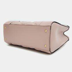 Pre Owned Gucci Pink Leather Matelasse Mini Top Handle Bag 