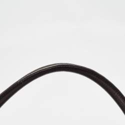 Pre Owned Gucci Beige/Black GG Canvas and Leather Abbey D-Ring Hobo