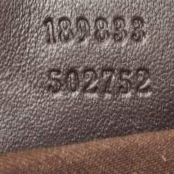 Pre Owned Gucci Beige/Black GG Canvas and Leather Abbey D-Ring Hobo