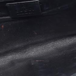 Pre Owned Gucci Black Microguccissima Patent Leather Small Broadway Clutch