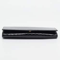 Pre Owned Gucci Black Microguccissima Patent Leather Small Broadway Clutch