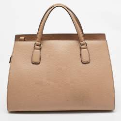 Pre Owned Gucci Beige Leather Soho Disco Tote