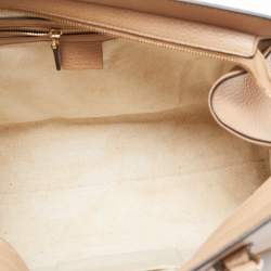 Pre Owned Gucci Beige Leather Soho Disco Tote