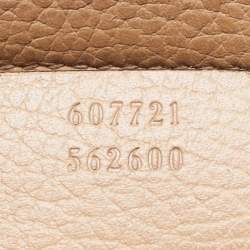 Pre Owned Gucci Beige Leather Soho Disco Tote
