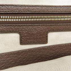 Gucci Beige/Brown Jumbo GG Canvas Ophidia Tote