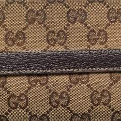 Gucci Beige/Brown GG Canvas and Leather Charmy Continental Wallet