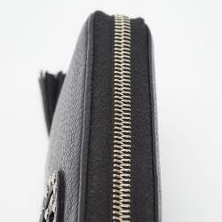 Pre Owned Gucci Black Leather Studded Soho Continental Wallet