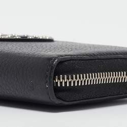 Pre Owned Gucci Black Leather Studded Soho Continental Wallet