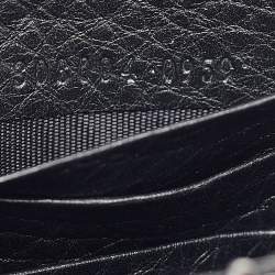 Pre Owned Gucci Black Leather Studded Soho Continental Wallet