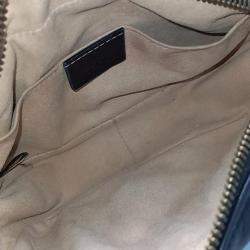 Pre Owned Gucci Black Calfskin Matelasse Mini GG Marmont Camera Crossbody Bag