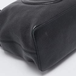 Pre Owned Gucci Black Leather Soho Zip Hobo