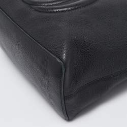 Pre Owned Gucci Black Leather Soho Zip Hobo