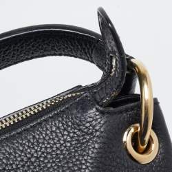 Pre Owned Gucci Black Leather Soho Zip Hobo