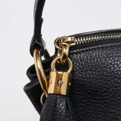 Pre Owned Gucci Black Leather Soho Zip Hobo