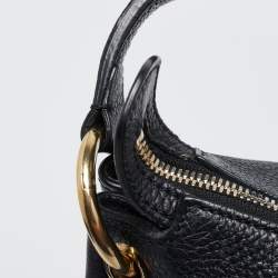 Pre Owned Gucci Black Leather Soho Zip Hobo