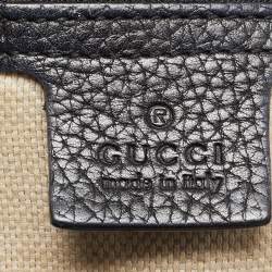 Pre Owned Gucci Black Leather Soho Zip Hobo