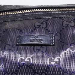 Pre Owned Gucci Purple GG Imprime Canvas and Leather Medium Joy Boston Bag