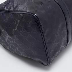 Pre Owned Gucci Purple GG Imprime Canvas and Leather Medium Joy Boston Bag