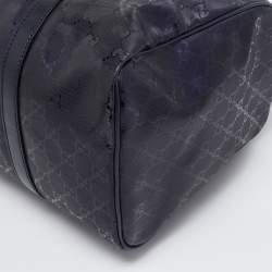 Pre Owned Gucci Purple GG Imprime Canvas and Leather Medium Joy Boston Bag