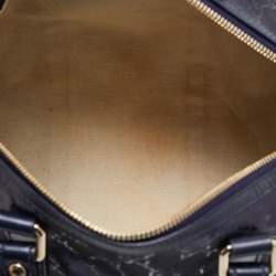 Pre Owned Gucci Purple GG Imprime Canvas and Leather Medium Joy Boston Bag
