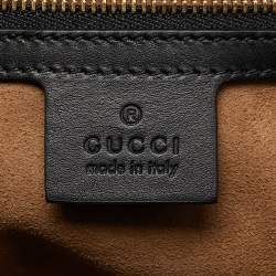 Pre Owned Gucci Beige/Black GG Supreme Canvas Medium Padlock Shoulder Bag